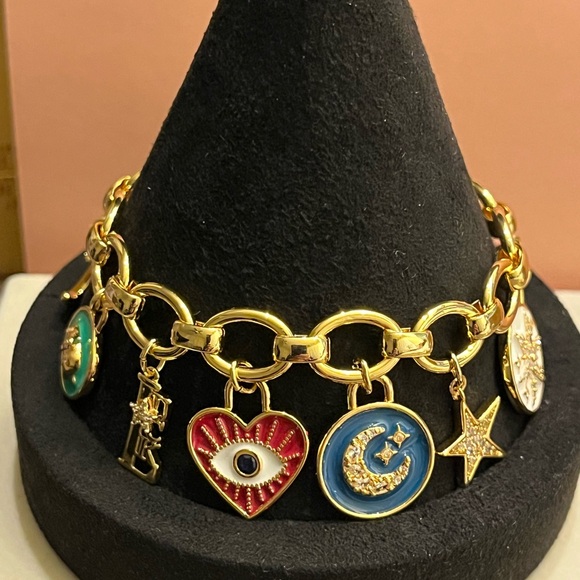 Kate Spade Gold Charm Bracelet with Colorful Accents - Picture 2 of 6